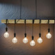 Black and Timber Pendant Light E27 360W 1000mm Black and Timber Pendant Light E27 360W 1000mm